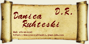 Danica Ruhteski vizit kartica